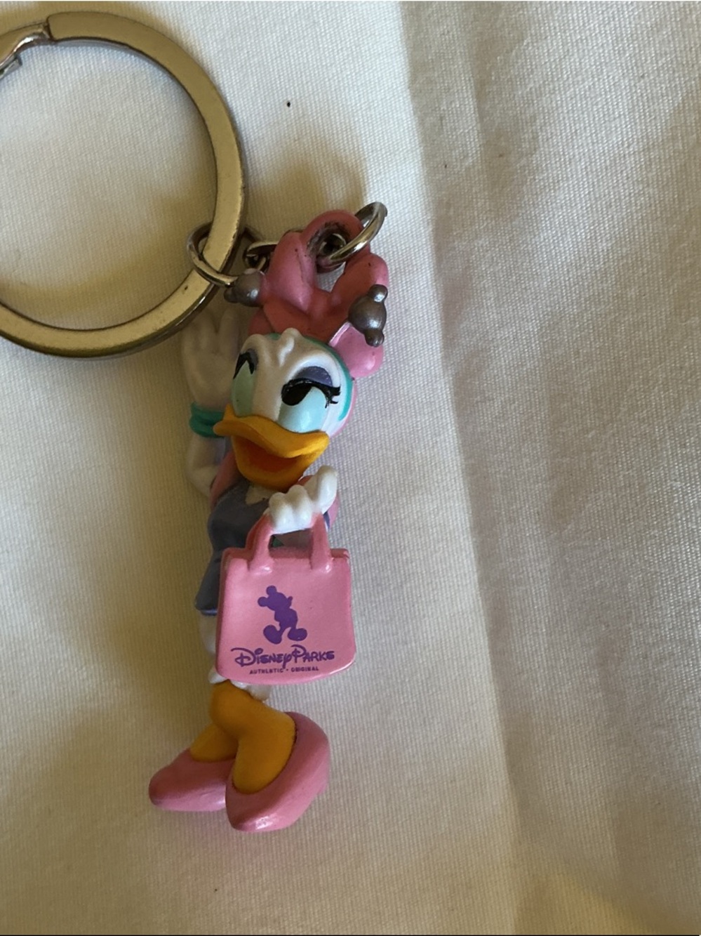 Disney Daisy Duck Keychain in Pink, Purple and Yellow - Picture 3 of 3